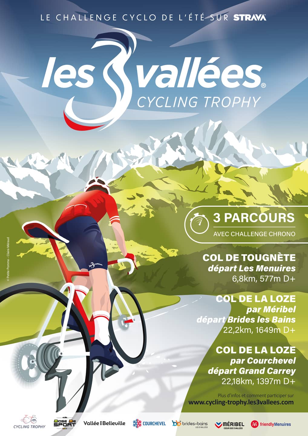 Affiche Cycling Trophy Les 3 Vallées 2024