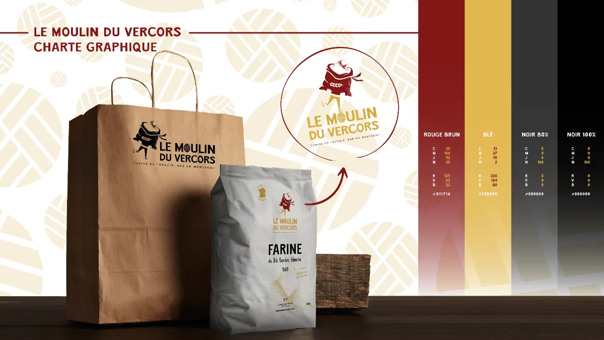 Charte graphique Le Moulin du Vercors : couleurs