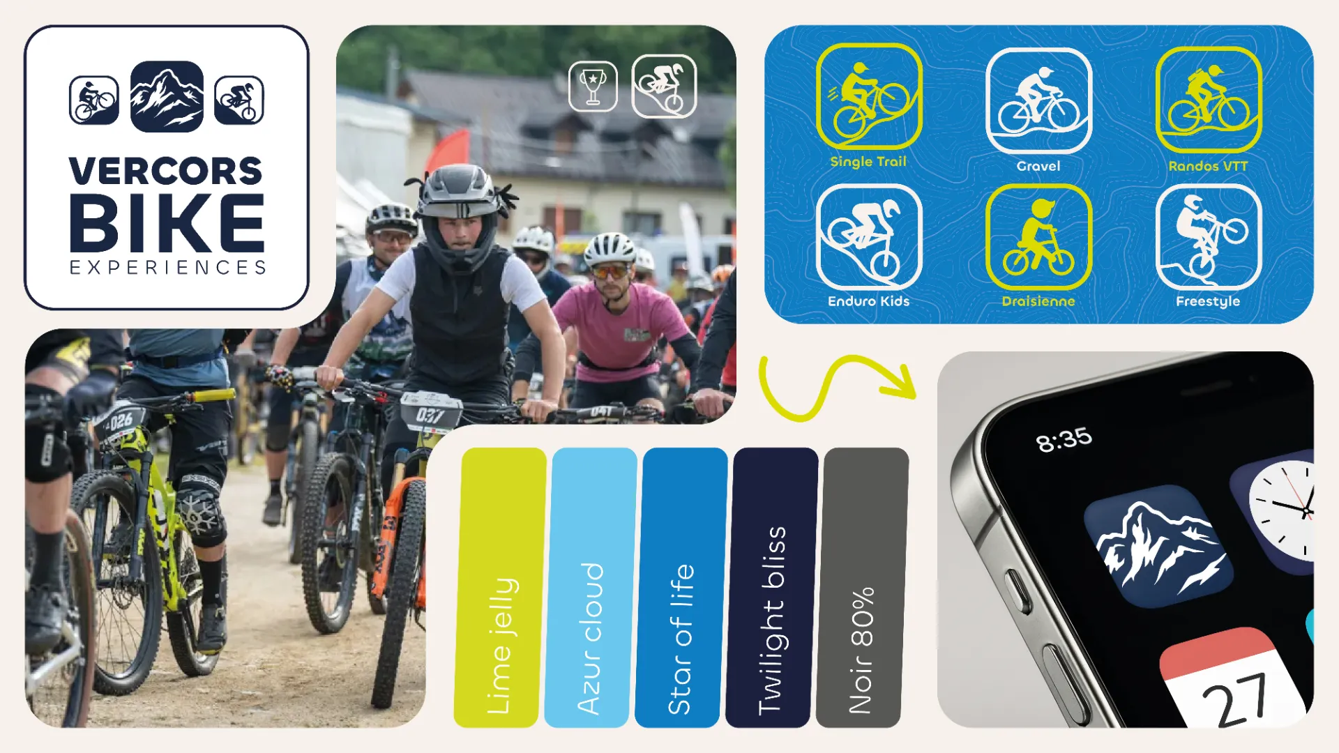 Charte graphique du Vercors Bike Experiences