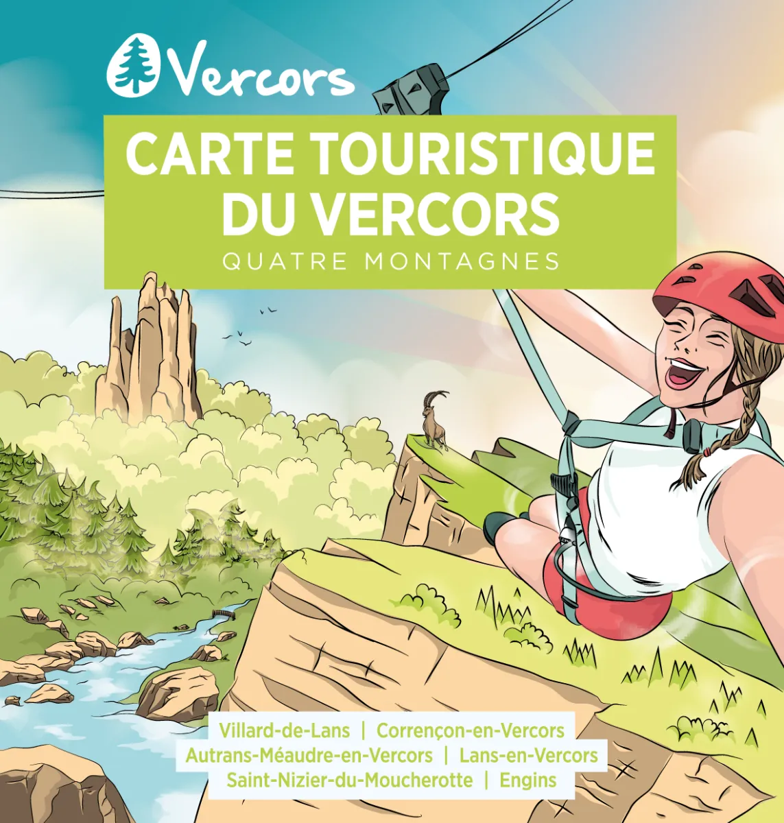 Couverture de la carte touristique illustrée été de la CCMV