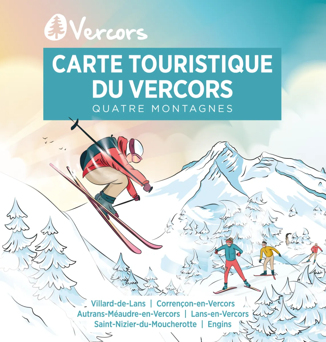 Couverture de la carte touristique illustrée hiver de la CCMV