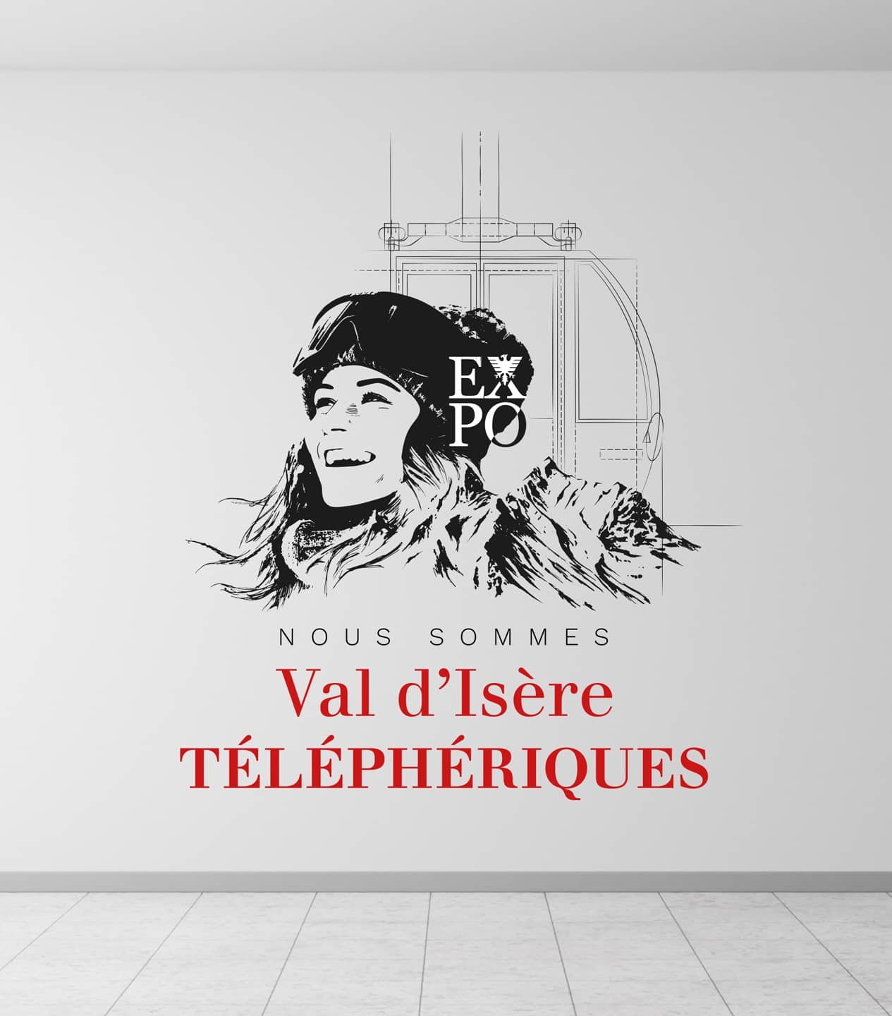 Fresque Val d'Isère Téléphériques