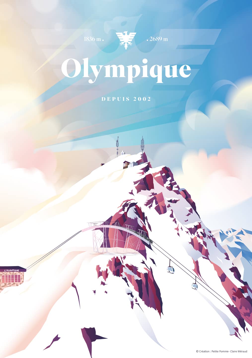 Illustration d'affiche pour Val d'Isère Téléphériques : Olympique