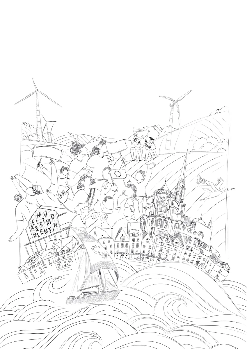 Maquette de l'affiche des Rencontres de l'Énergie Citoyenne