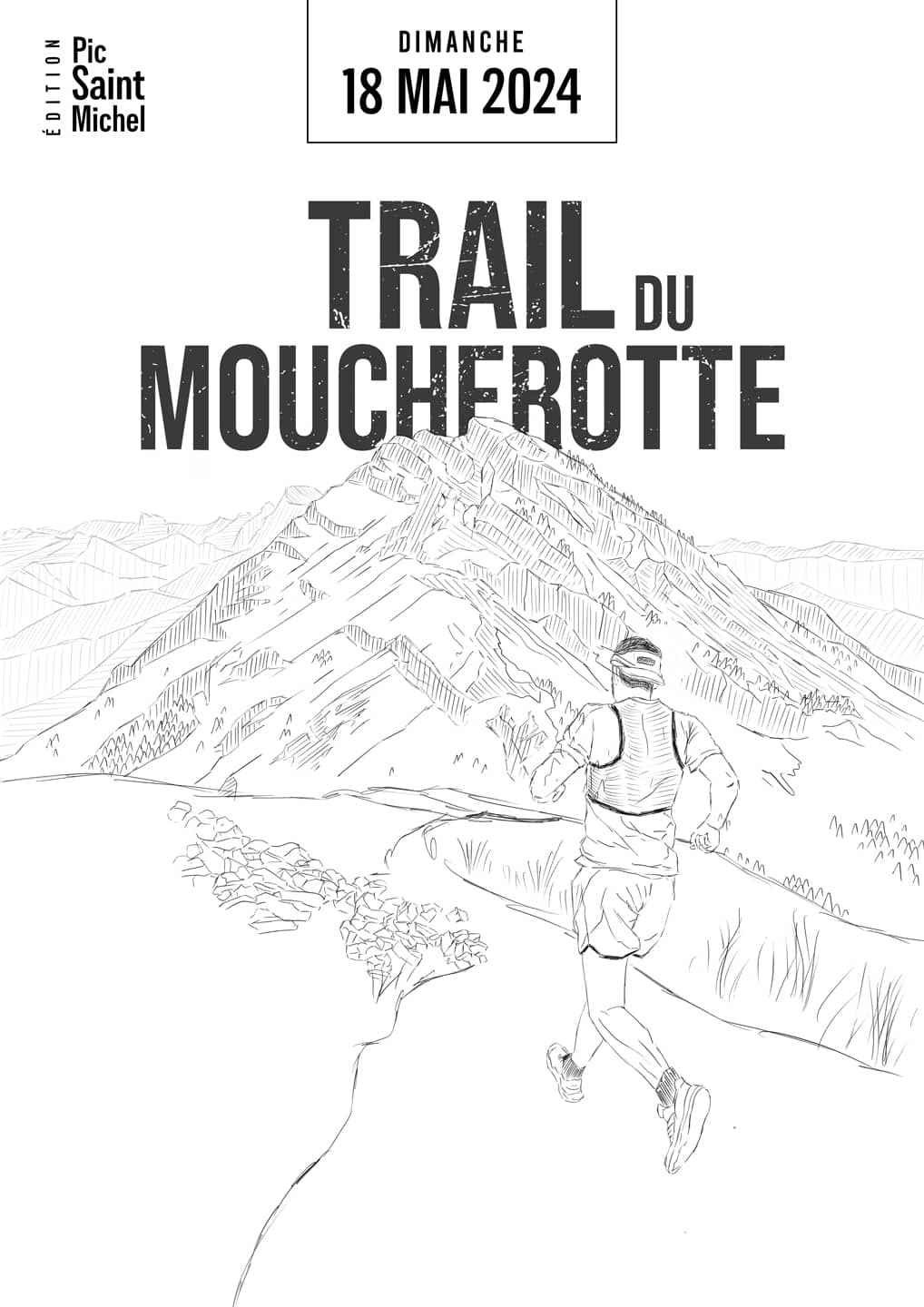 Maquette de l'affiche du Trail du Moucherotte 2025